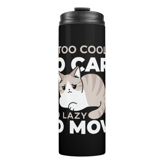Ontspannen & Luie Vibes voor Cat Lovers Design Thermosbeker (Voorkant)