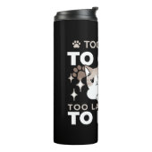 Ontspannen & Luie Vibes voor Cat Lovers Design Thermosbeker (Gedraaid links)