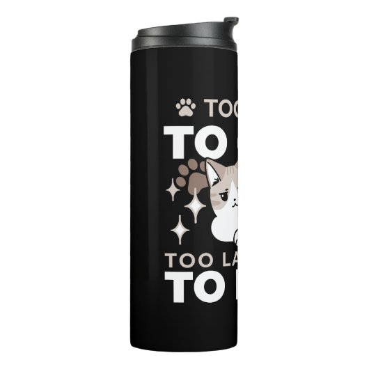 Ontspannen & Luie Vibes voor Cat Lovers Design Thermosbeker (Gedraaid links)