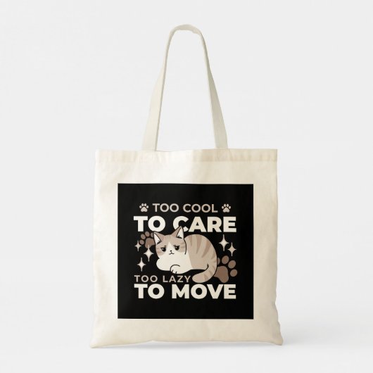 Ontspannen & Luie Vibes voor Cat Lovers Design Tote Bag (Achterkant)