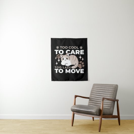 Ontspannen & Luie Vibes voor Cat Lovers Design Wandkleed (In situ)