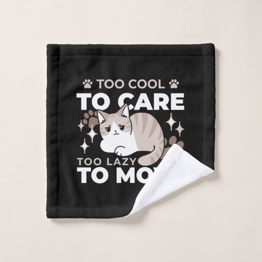 Ontspannen & Luie Vibes voor Cat Lovers Design Washandje (Wasdoekje)