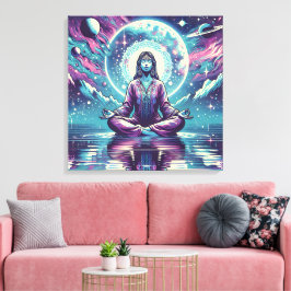 Ontspannen Meditatie Ruimte en Reflectie Canvas Afdruk