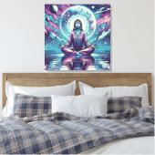 Ontspannen Meditatie Ruimte en Reflectie Canvas Afdruk (Insitu (Slaapkamer))
