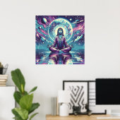 Ontspannen Meditatie Ruimte en Reflectie Poster (Thuiskantoor)