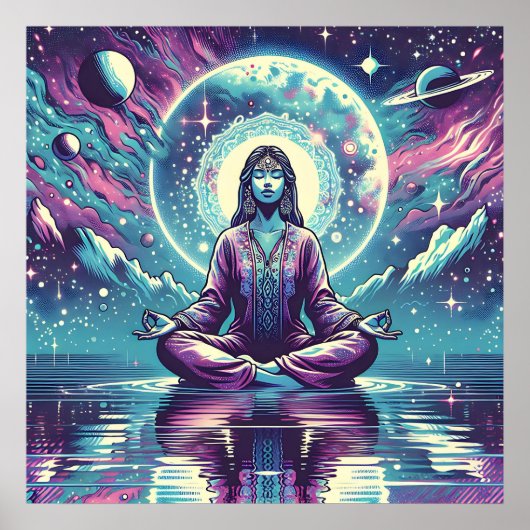 Ontspannen Meditatie Ruimte en Reflectie Poster (Voorkant)