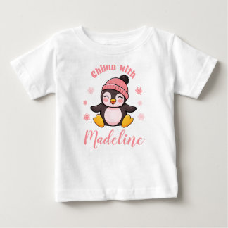 Ontspannen met Naam Cute Penguin Winter Kerstmis 