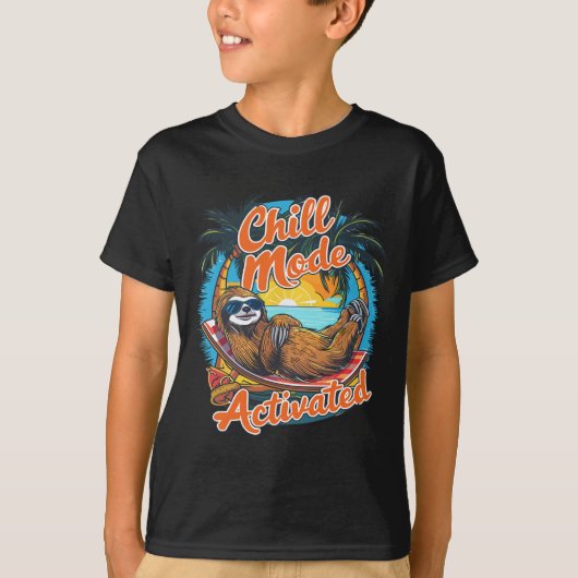 Ontspannen Modus Geactiveerd Luiaard Hangmat Stran T-shirt (Voorkant)
