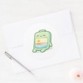 Ontspannen modus ronde sticker (Envelop)