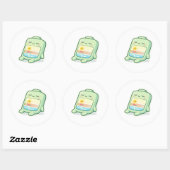 Ontspannen modus ronde sticker (Vel)