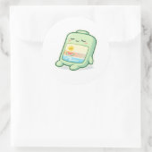Ontspannen modus ronde sticker (Tas)