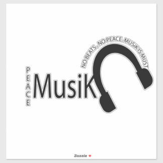 Ontspannen muziek- muziekstemmingen sticker