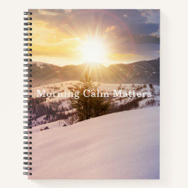 Ontspannen Ochtenden Helder Beginnen Winter Zen  Notitieboek