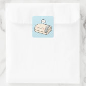 Ontspannen Onsen Handdoek Vierkante Sticker (Tas)