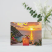 Ontspannen op Aruba Feestdagenkaart (Staand voorkant)