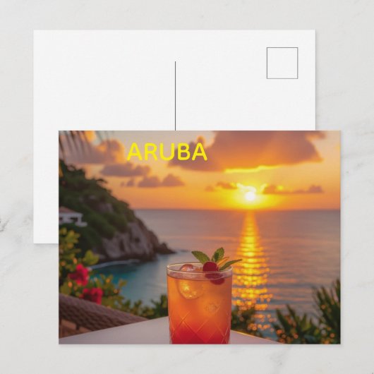 Ontspannen op Aruba Feestdagenkaart (Voorkant / Achterkant)