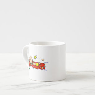 Ontspannen op een luchtmatras espresso kop