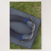 Ontspannen op het gras legpuzzel (Verticaal)