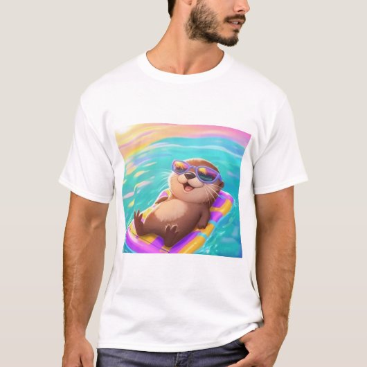 Ontspannen Otter T-shirt (Voorkant)