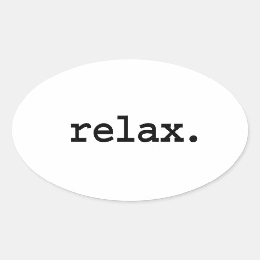 ontspannen. ovale sticker (Voorkant)
