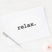 ontspannen. ovale sticker (Envelop)