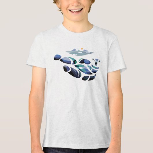 Ontspannen polair Beer Tri-Blend Shirt (Voorkant)