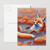Ontspannen Red Fox Briefkaart (Voorkant / Achterkant)