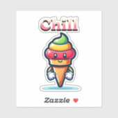 Ontspannen Regenboog Sherbet Sticker (Vel)