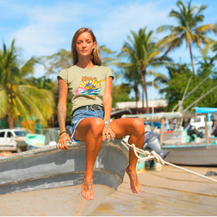 Ontspannen Retro Strand Vintage Zomer Grafisch T-shirt