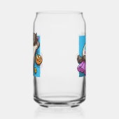 Ontspannen Rhino Party Animal Funny Cartoon Blikvorm Glas (Links)