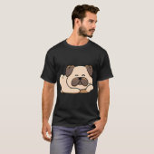 Ontspannen Rustende Pug T-shirt (Voorkant volledig)