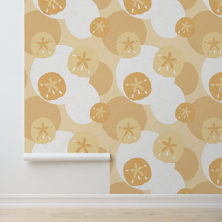 Ontspannen Sand Dollar Beach House Pattern Behang