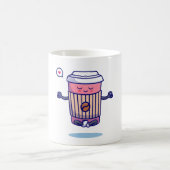 Ontspannen Schattigee koffiebeker in meditatie Koffiemok (Center)