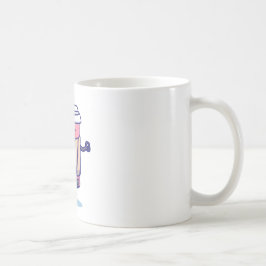 Ontspannen Schattigee koffiebeker in meditatie Koffiemok