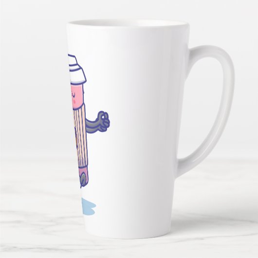 Ontspannen Schattigee koffiebeker in meditatie Latte Mok (Rechts)