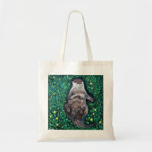 Ontspannen schilderij van een rivierotter tote bag (Voorkant)