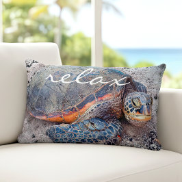 Ontspannen Script Hawaiian Zee Turtle Honu Bold Fo Kussen