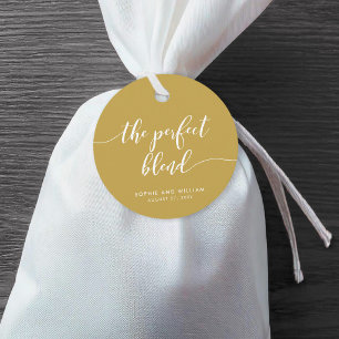 Ontspannen Script Perfecte Mix Custom Kleur Trouwe Bedankjes Labels