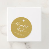 Ontspannen Script Perfecte Mix Custom Kleur Trouwe Bedankjes Labels (In situ)