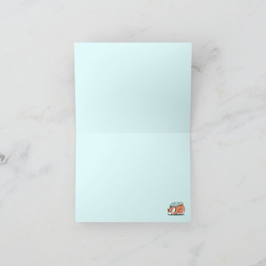 Ontspannen Shiba Inu Art: gewoon een Shiba die laa Bedankkaart (Binnen)