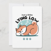 Ontspannen Shiba Inu Art: gewoon een Shiba die laa Feestdagenkaart (Voorkant)