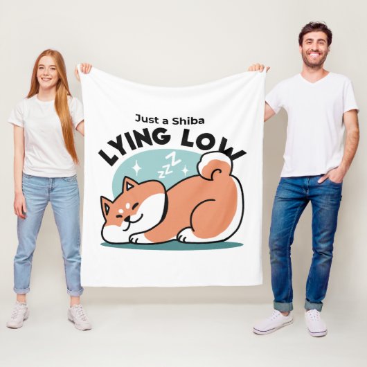 Ontspannen Shiba Inu Art: gewoon een Shiba die laa Fleece Deken (In situ)