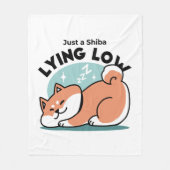 Ontspannen Shiba Inu Art: gewoon een Shiba die laa Fleece Deken (Voorkant)