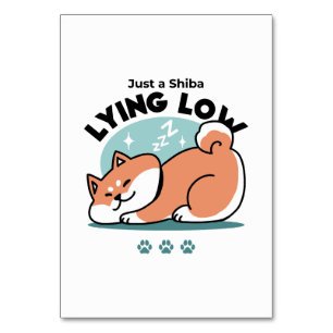 Ontspannen Shiba Inu Art: gewoon een Shiba die laa Kaart