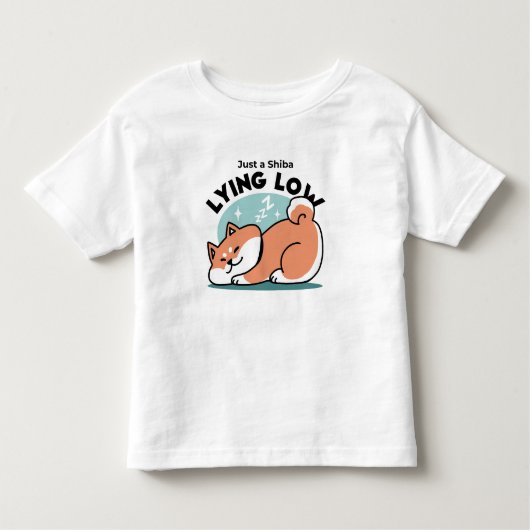 Ontspannen Shiba Inu Art: gewoon een Shiba die laa Kinder Shirts (Voorkant)