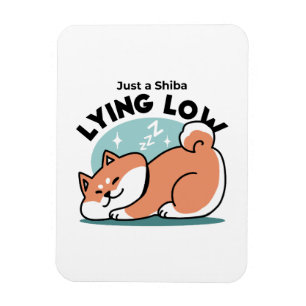 Ontspannen Shiba Inu Art: gewoon een Shiba die laa Magneet