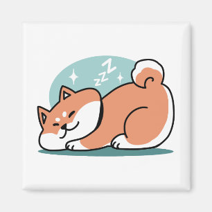 Ontspannen Shiba Inu Art: gewoon een Shiba die laa Magneet