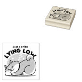 Ontspannen Shiba Inu Art: gewoon een Shiba die laa Rubberstempel (Gestempeld)