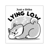 Ontspannen Shiba Inu Art: gewoon een Shiba die laa Rubberstempel (Afrduk)