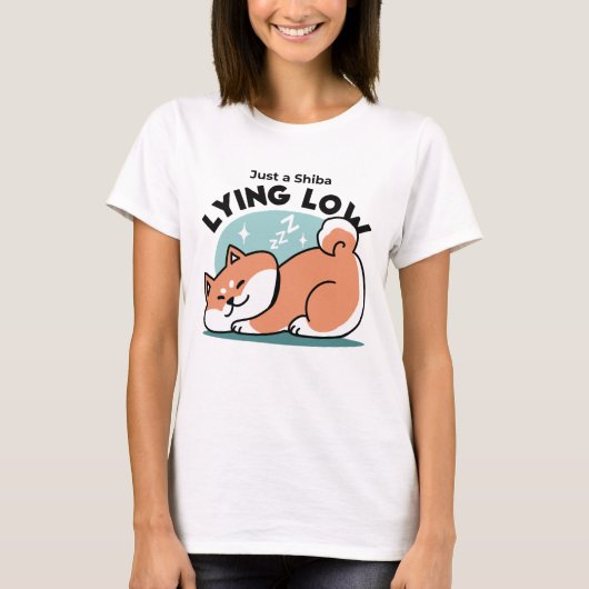 Ontspannen Shiba Inu Art: gewoon een Shiba die laa T-shirt (Voorkant)